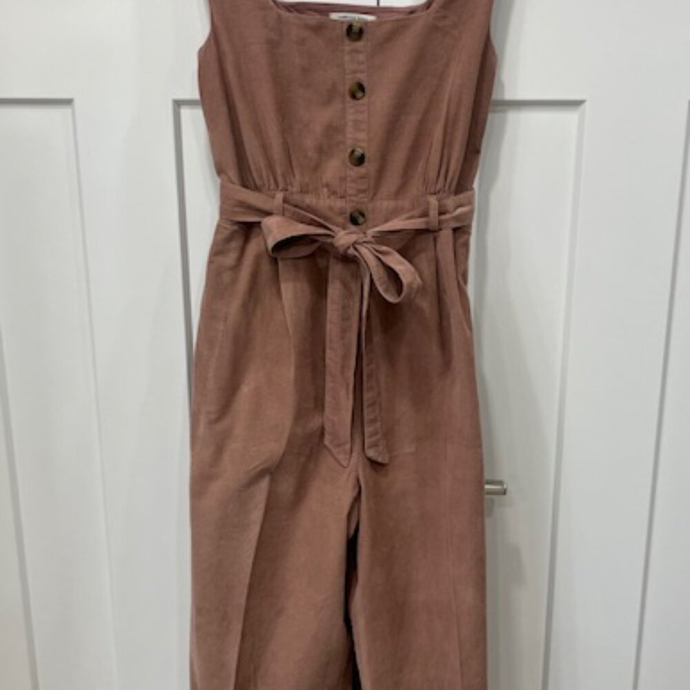 American Eagle corduroy jumpsuit, blush color, size M, gently used - Picture 2 of 16